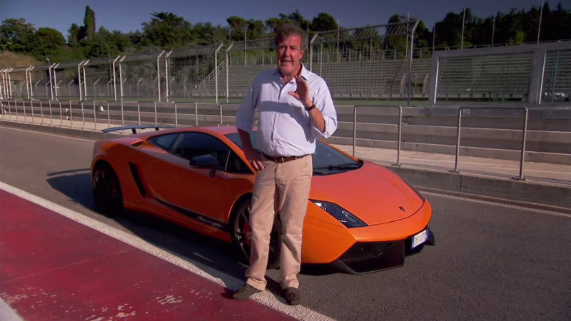 What episode of Top Gear is Lamborghini Gallardo Ferrari California Aston Martin?