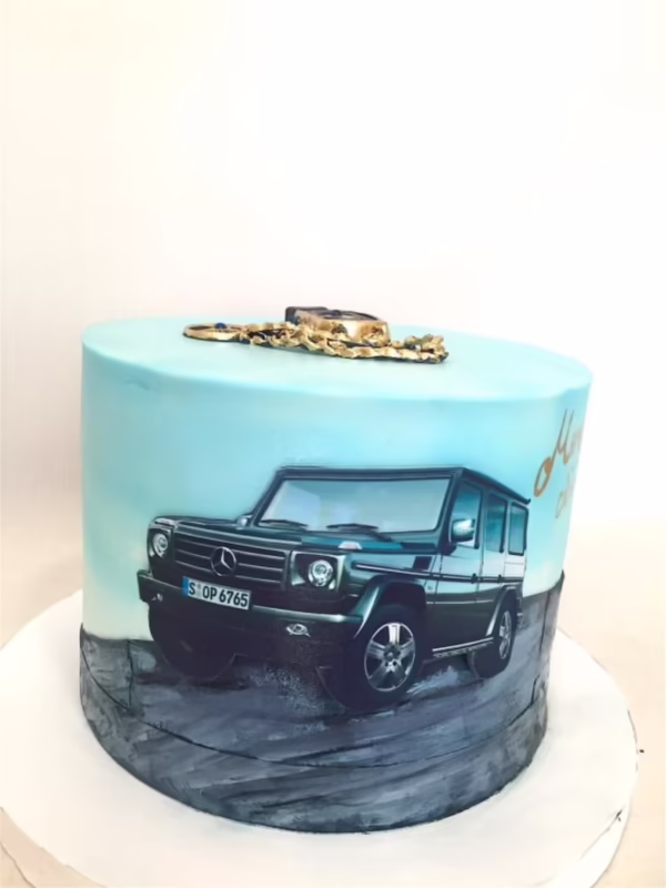 ¿Cómo se le da forma a un pastel como si fuera un coche?