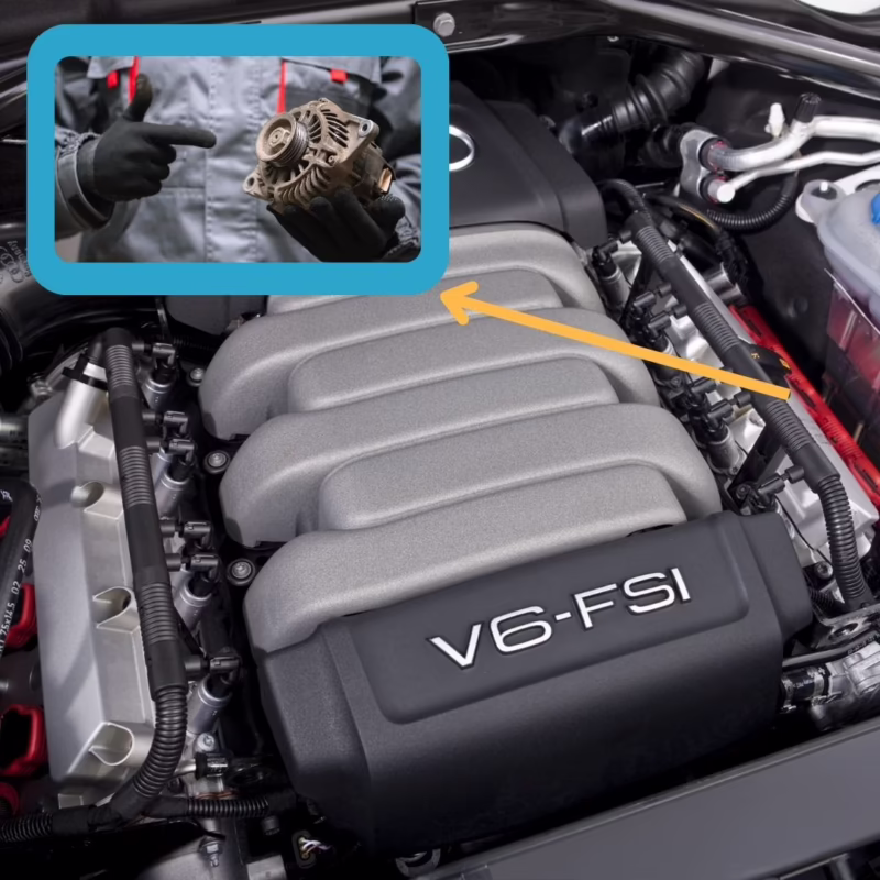 ¿Donde se ubica el alternador?