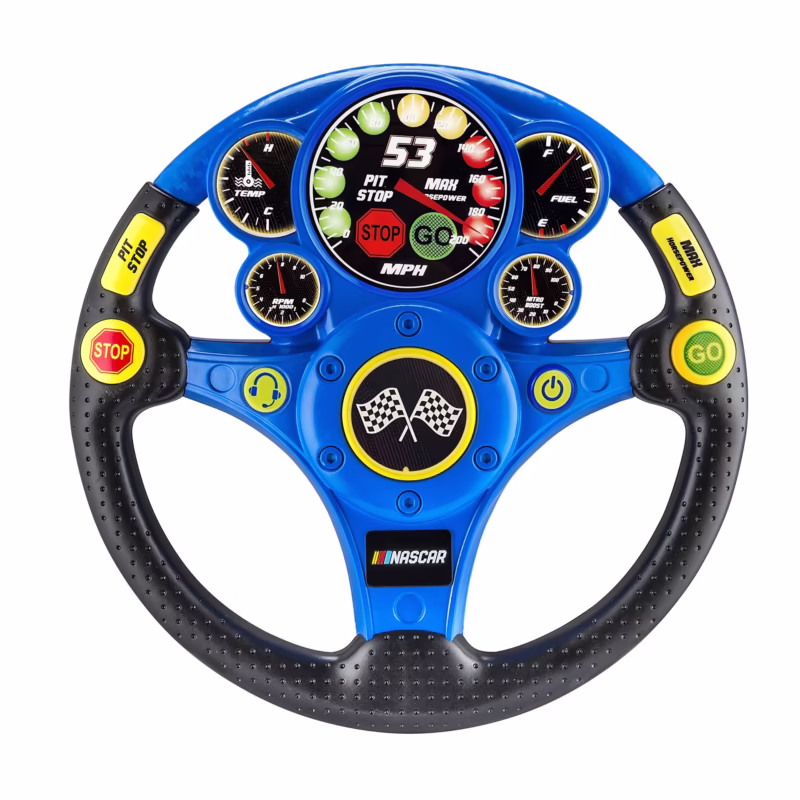 ¿Cuántos grados gira un volante de NASCAR?