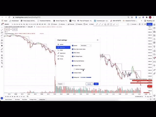 How do I remove the indicator name in TradingView?